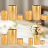 CHILL RECIPE Gold Assorted Tea Lights Votive Pillar Candle Holders,