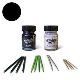 ScratchesHappen Exact-Match Touch Up Paint Kit Compatible with Lexus Black/Obsidian (212) - Bottle, Essential