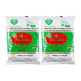 Drink Milk Green Tea (Refill) Number One Brand From Thailand (200g/pk) X 2 Packs