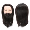 Salon Male Mannequin Head Human Hair Practice Hairdressing Training Head