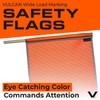 VULCAN Safety Flags With Border - Bright Orange - Mesh