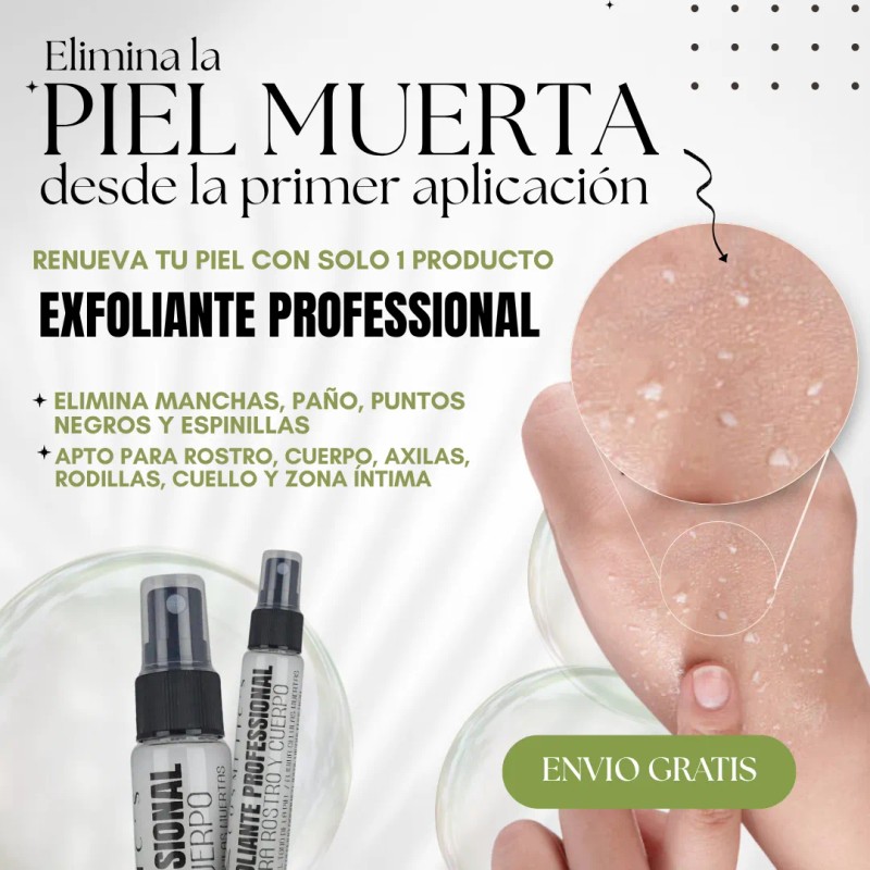 Exfoliante Aclara, Desmancha, Elimina Células Muertas 60 Ml Todo Tipo