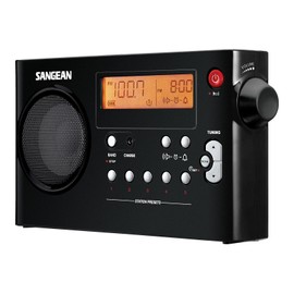Sangean PR-D7 AM/FM Digital Portable Radio with Built-in Battery Charger (Black)