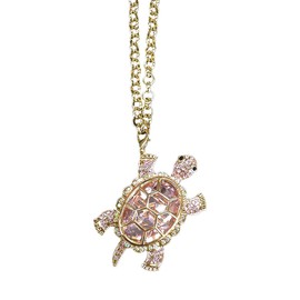Crystal Diamond Turtle Car Pendant, Bling Funny Turtle Rear View Mirror Charm, Car Mirror Hanging Decorative Accessory for Women and Men (Pink)