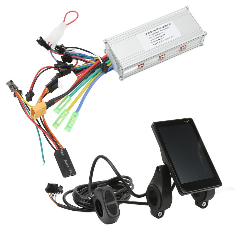 Electric Bike Brushless Controller M6C LCD Display 36/48V 500W ABS