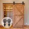 CCJH 6ft Heavy Duty Sturdy Sliding Barn Door Hardware Kit