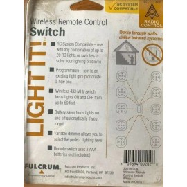 Fulcrum Light It! Fulcrum 30019-308 Wireless Remote Control Switches (SET OF 2) NWT