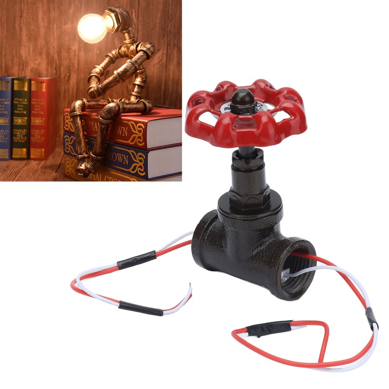 G3/4 Steampunk Style Light Switch with Wires Vintage Industrial Robot