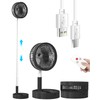 AICase Stand Fan,Folding Portable Telescopic Floor/USB Desk Fan with 7200mAh