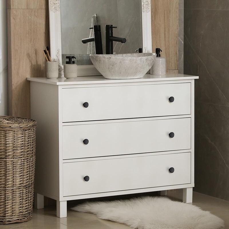 Ravinte 25 Pack Cabinet Knobs Black Kitchen Cabinet Knobs Round