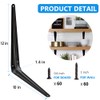20 Pack Shelf Brackets 12 inches, Heavy Duty Black Iron