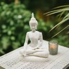 Sterlling Effectz Ornaments JRose Collections Thai Buddha Sitting White Colour