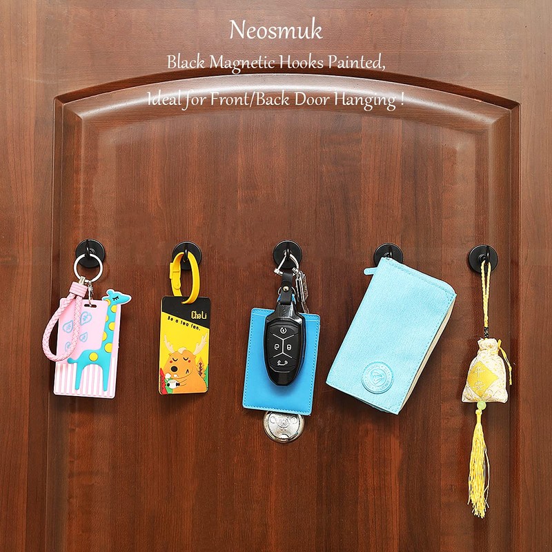 Neosmuk Black Magnetic Hooks, 50 kg High Performance Earth Magnets