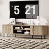 CENOVE Fluted TV Stand - Modern Wooden Freestanding Home Entertainment