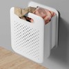 Goderewild Large Collapsible Laundry Basket, Space-Saving Wall-Mounted Hamper Organizer for