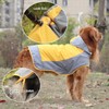 ClawsPurrfect Dog Hood Waterproof Raincoat: Large Medium Refective Packable Poncho