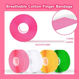 Thimbles for Hand Sewing & Quilting - 3 Pack Soft & Breathable Cotton Gauze Thimble Tape - Finger Protector for Hand Embroidery, Needlework, Needlepoint - Perfect Gift for Wives & Moms