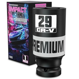 1/2" Drive Deep Impact Socket, 29mm deep socket, Metric, 6 Point, CR-V, Perfect for Home, Mechanic and Repair Project