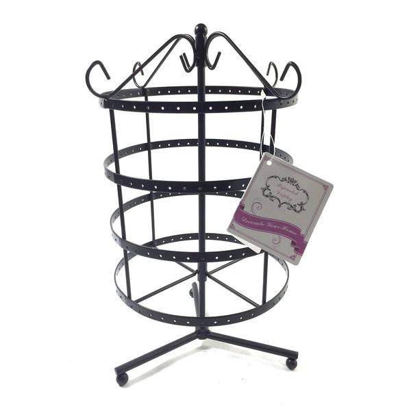 96 Pairs Black Color Rotating Earring Holder / Earring Tree / Earring Oraganizer / Earring Stand / Earring Display