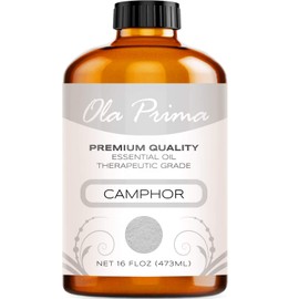 Ola Prima Camphor Essential Oil for Aromatherapy, Diffuser, Freshener (16 oz Bulk)
