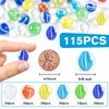 POPLAY Marbles for Kids, 115PCS Cat Eye Glass Marble, Mixed