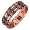 Feraco 3X Strength Copper Bracelets for Men Magnetic Bracelet with