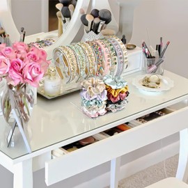 AOFLLU Headband Holder Scrunchie Holder,Acrylic Headband Organizer,Scrunchie Organizer Stand,Hair Accessories Organizer Storage Rack for Women and Girls
