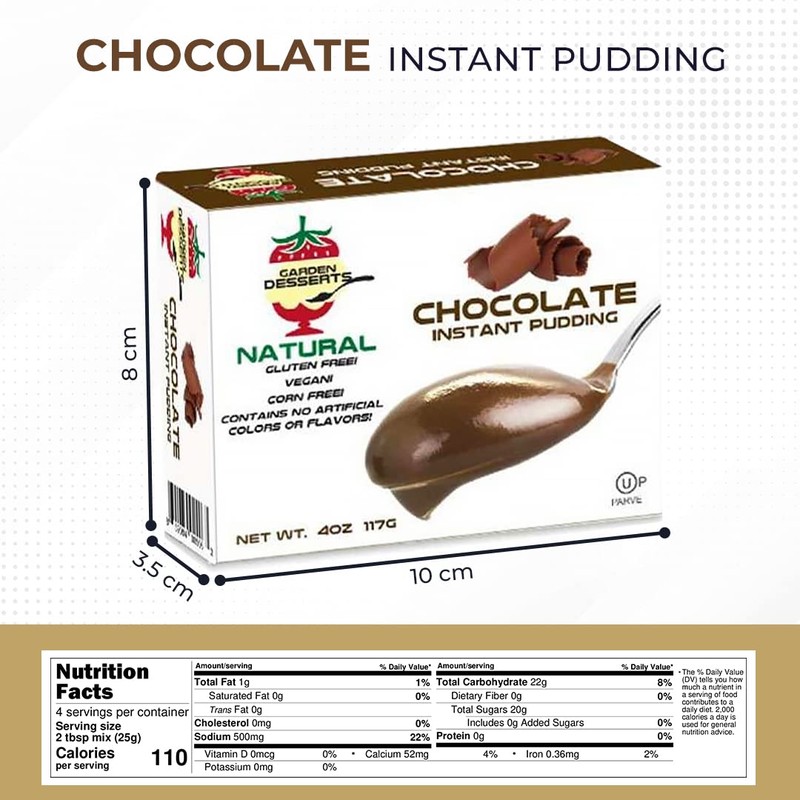 Instant Chocolate Pudding Mix - All Natural Chocolate Pudding Mix