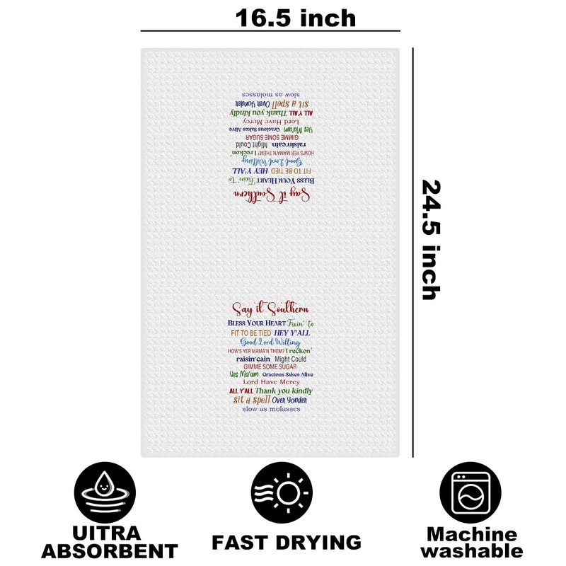 Funny Quotes Kitchen Towels, Durable Microfiber Tea Towels for Kitchen