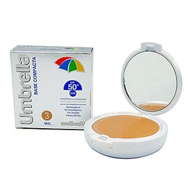 Umbrella Foto Protector SPF 50+ | protector solar en polvo | Base Compacta bloquea el 98% de la radiación solar | acabado mate natural antiedad | tono miel | caja con estuche de 11gr