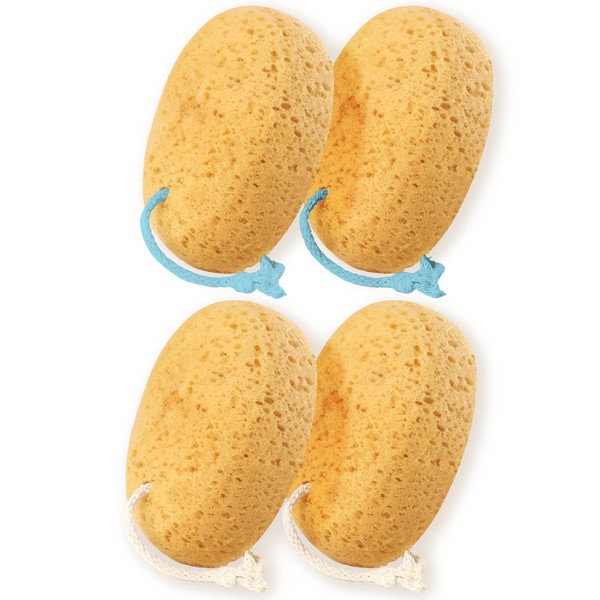 Bath Sponges for Shower, Azymi 4-Pack Sponge Bath for Women