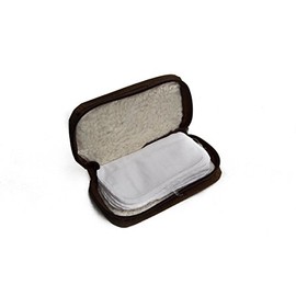 Full Leather Fly Fishing Wallet Lambs Wool Lined