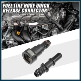 TUCKBOLD Car Fuel Line Hose Quick Release Connector Kit Straight 1/2" 12.61mm SAE to 1/2" 12mm Disconnect Hose Plastic Gray Automotive Parts