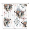 Ticuenicoa Western Cow Skull Shower Curtain Boho Western Shower Curtains