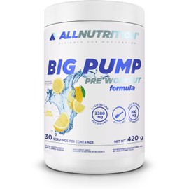 ALLNUTRITION Big Pump Pre Workout Performance Boost Nahrungsergänzungsmittel - L-Citrullin, L-Arginin, Taurin, Beta Alanin Mix - keine Stimulanzien - Instant Pulver 420g - Lemon