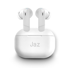 JAZ Maks In-Ear-Kopfhörer, True Wireless Stereo, aktive Geräuschunterdrückung, Ladeetui, HD-Mikrofon, Touch-Steuerung, für Smartphone, Tablet, Laptop, 24 Stunden