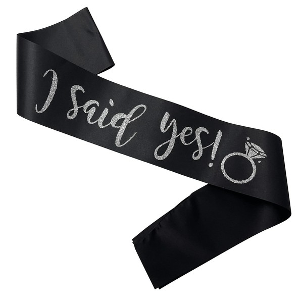 I Said Yes Sash for Women, Engagement Proposal Bachelorette Party