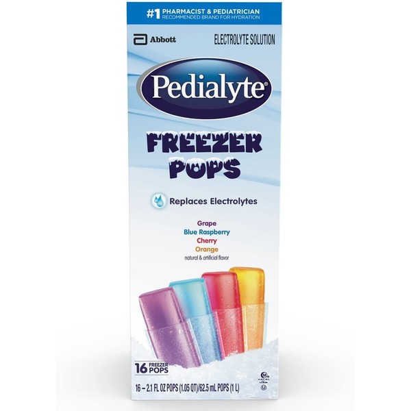 Pedialyte Freezer Pops - 16 ct, Pack of 5