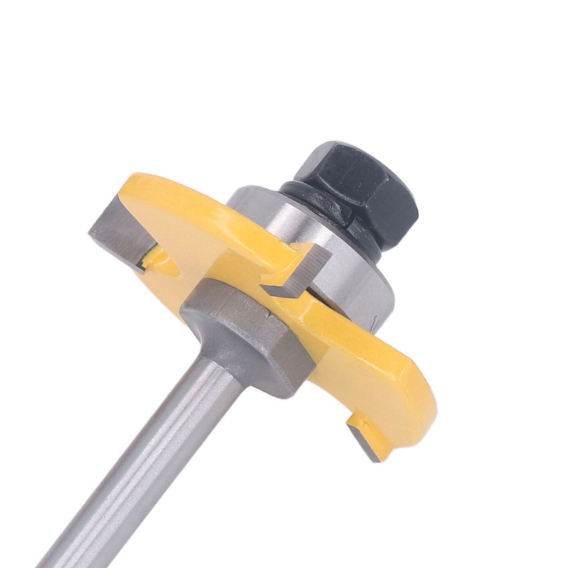 2Pcs Tongue and Groove Cutter 3 Teeth 1/4inch Shank T