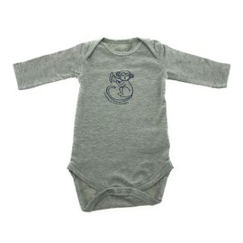 jbc Set of 2 Baby Organic Cotton Bodysuit Pyjamas Romper Toddler 0-24 Months Monkey, gray