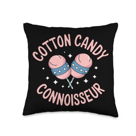 Cotton Candy Connoisseur Delight Playful Dreaming Sugary Throw Pillow