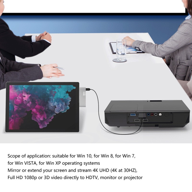 6 in 1 Docking Station For Surface 4K Resolution 5Gbps