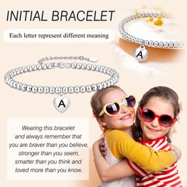 Teen Girl Gifts Trendy Stuff, Initial Charm Bracelets for Teen Girls Jewelry Gifts for Teenage Girls Ideas 8 10 11 13 14 15 16 18 Year Old Girls Birthday Christmas Gifts for Girls Teens Teenager Daughter Granddaughter Niece