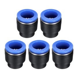 sourcing map 5Pcs 5/8"(16mm) Tube OD Push-to-Connect Fittings Plug, Cap Style Pneumatic Blanking Plugs, Leak-Proof Air Push Connectors for Compressed Air Systems
