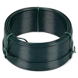Filo di fissaggio in metallo rivestito in PVC, verde 1,3 mm, 50 m
