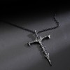 YZMOXNL Skeleton Cross Necklace Punk Skull Spine Pendent Necklace Hip