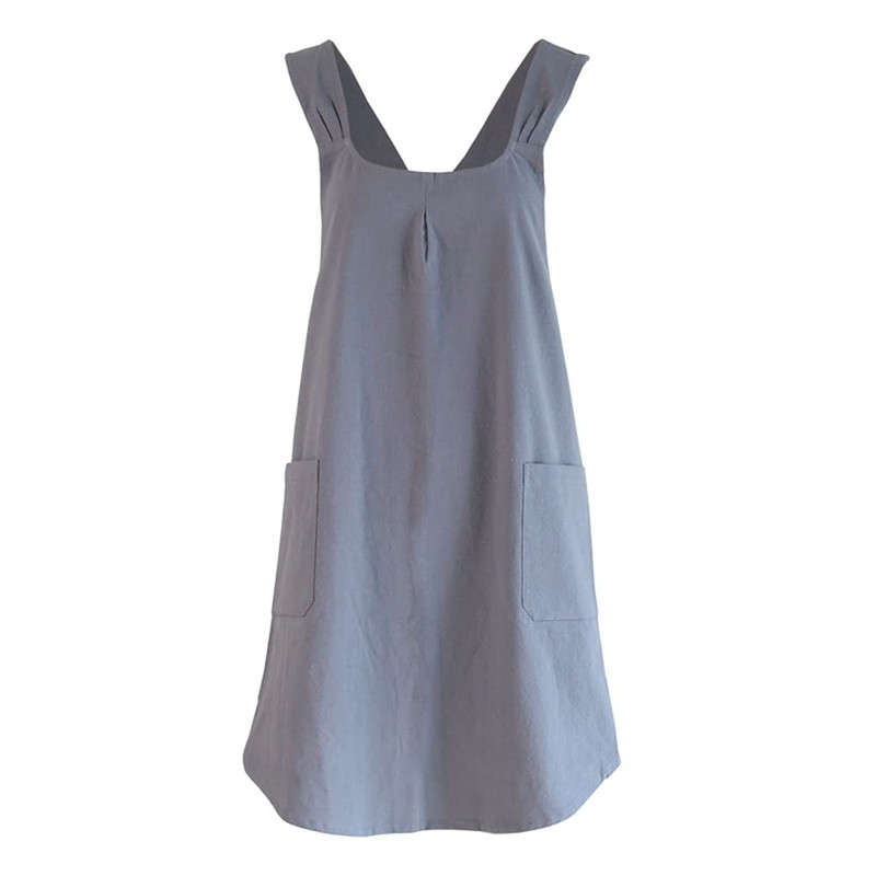 TOPTIE Cotton and linen Apron for Women, Cross Back Kitchen
