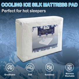 Waterproof Mattress Protector Full Size, Premium Cooling Mattress Pad Mattress Protector for Hot Sleepers, Ultra Soft & Breathable Fitted Mattress Cover with 18” Deep Pocket