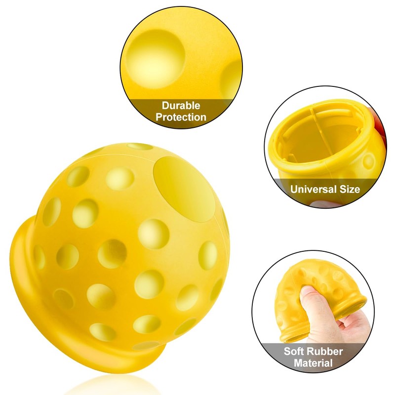 Lotsdonxia Soft Rubber Trailer Ball Head Cover Durable Protection for