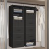 Bosuelife 6-Shelves Hanging Closet Organizer with 5 Different Drawers, Foldable
